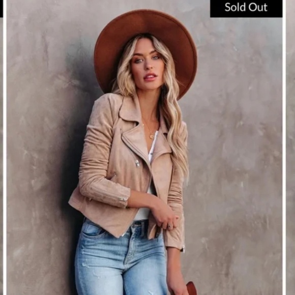 Vici Suede Moto Jacket in Large - Picture 2 of 11